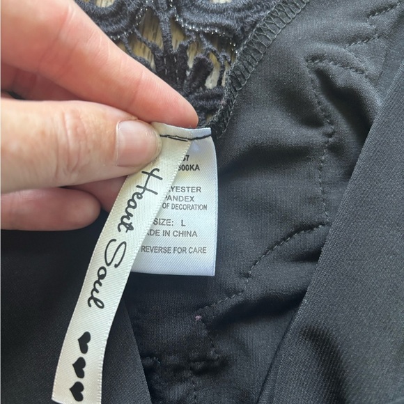 Heart Soul Black Sleeveless Lace Blouse - Picture 2 of 6